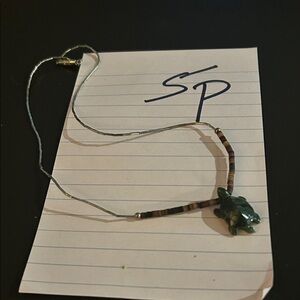 Green Turtle Pendant Necklace